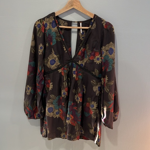 Free People Strawberry Fields Boho Floral Tunic Dress - Picture 7 of 9